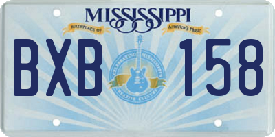 MS license plate BXB158