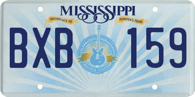 MS license plate BXB159
