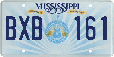 MS license plate BXB161