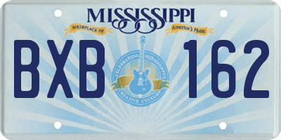MS license plate BXB162