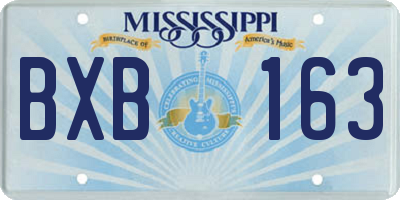 MS license plate BXB163
