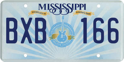 MS license plate BXB166