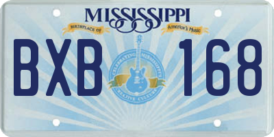 MS license plate BXB168