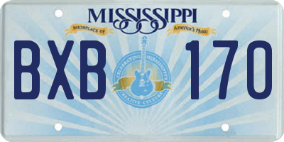 MS license plate BXB170