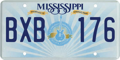 MS license plate BXB176