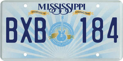 MS license plate BXB184
