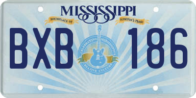 MS license plate BXB186