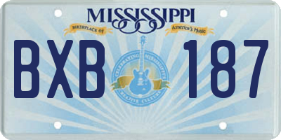 MS license plate BXB187