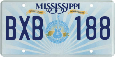 MS license plate BXB188