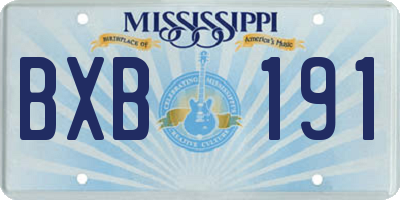 MS license plate BXB191