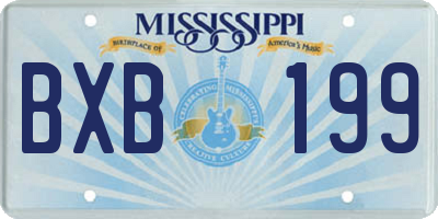 MS license plate BXB199