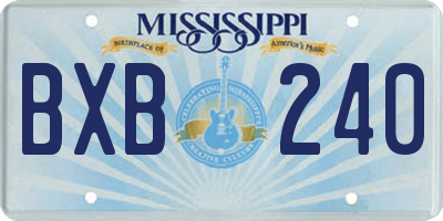 MS license plate BXB240