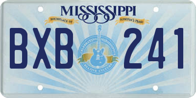 MS license plate BXB241
