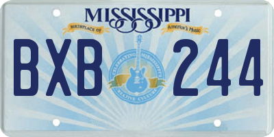 MS license plate BXB244