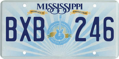 MS license plate BXB246