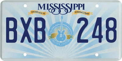 MS license plate BXB248