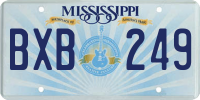 MS license plate BXB249