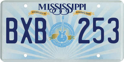 MS license plate BXB253