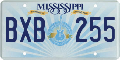 MS license plate BXB255