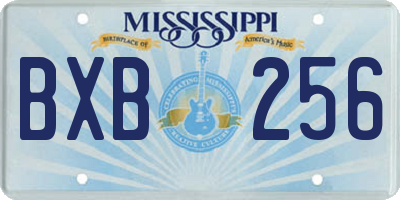 MS license plate BXB256