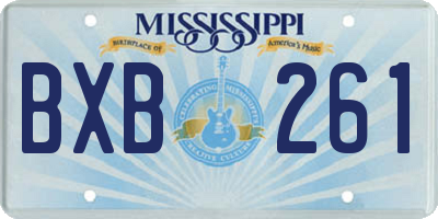 MS license plate BXB261