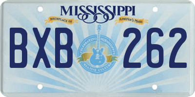 MS license plate BXB262