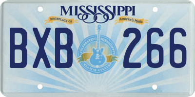 MS license plate BXB266