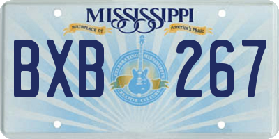 MS license plate BXB267