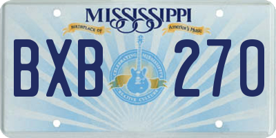 MS license plate BXB270