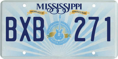 MS license plate BXB271