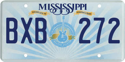 MS license plate BXB272