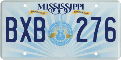 MS license plate BXB276