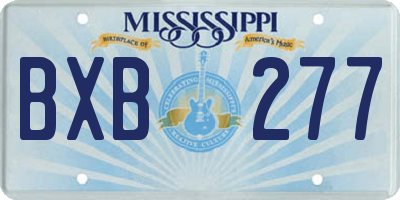 MS license plate BXB277