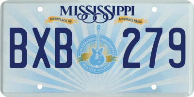 MS license plate BXB279