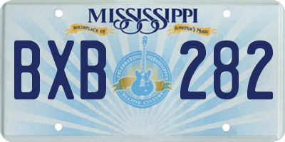 MS license plate BXB282