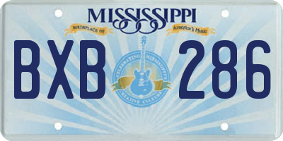 MS license plate BXB286