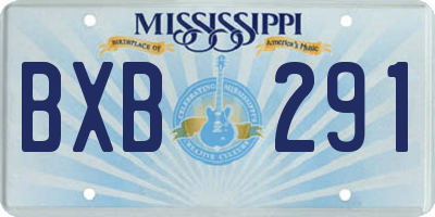 MS license plate BXB291