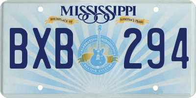 MS license plate BXB294
