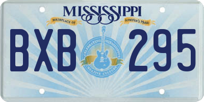 MS license plate BXB295