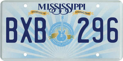 MS license plate BXB296