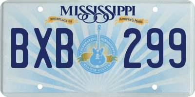 MS license plate BXB299
