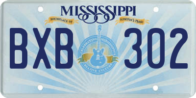 MS license plate BXB302