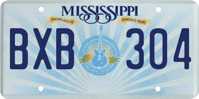 MS license plate BXB304
