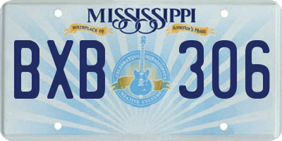 MS license plate BXB306