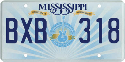 MS license plate BXB318