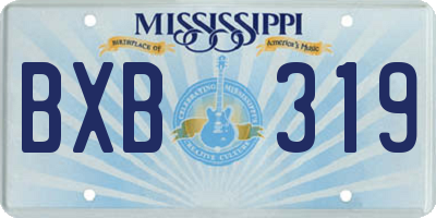 MS license plate BXB319