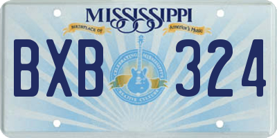 MS license plate BXB324