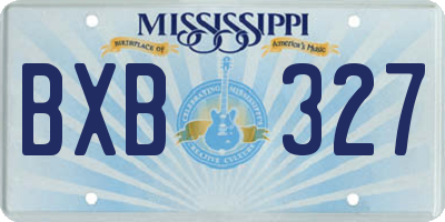 MS license plate BXB327