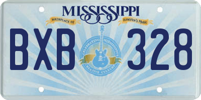 MS license plate BXB328