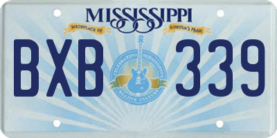 MS license plate BXB339